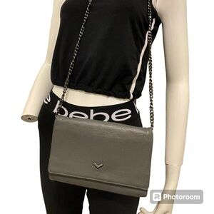 BOTKIER Women's gray Built-In Mirror Chain Strap Wallet